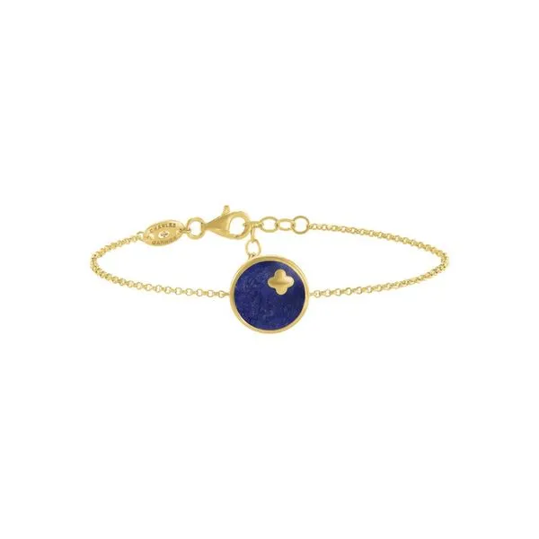 Charles Garnier Gold Plated Lapis Lazuli Bracelet Victoria Jewellers REGINA, SK