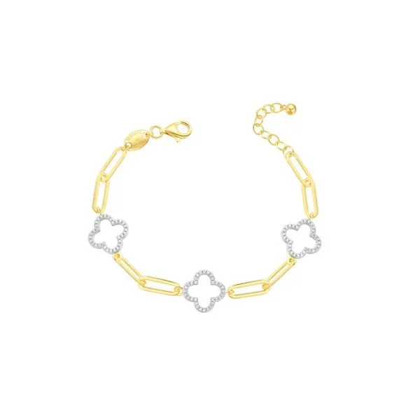 Charles Garnier Gold Plated Clover Bracelet Victoria Jewellers REGINA, SK