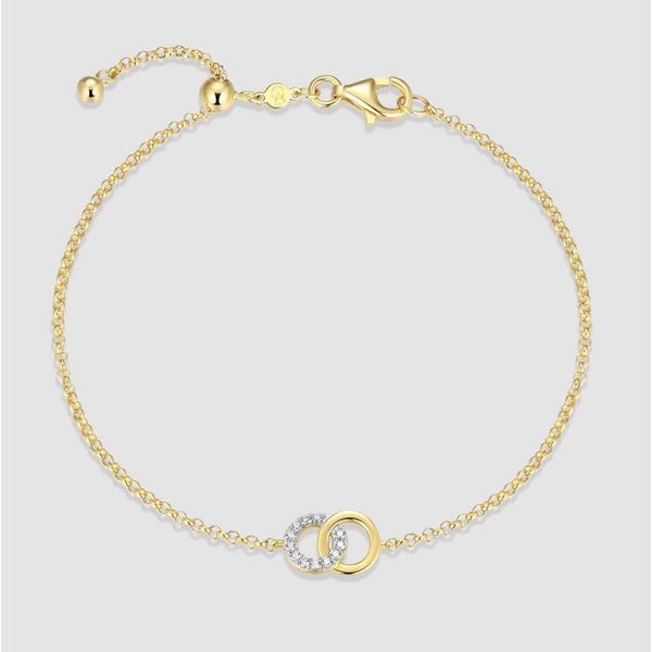 Gold Plated Sterling Silver Lab Grown Diamond Bracelet Victoria Jewellers REGINA, SK