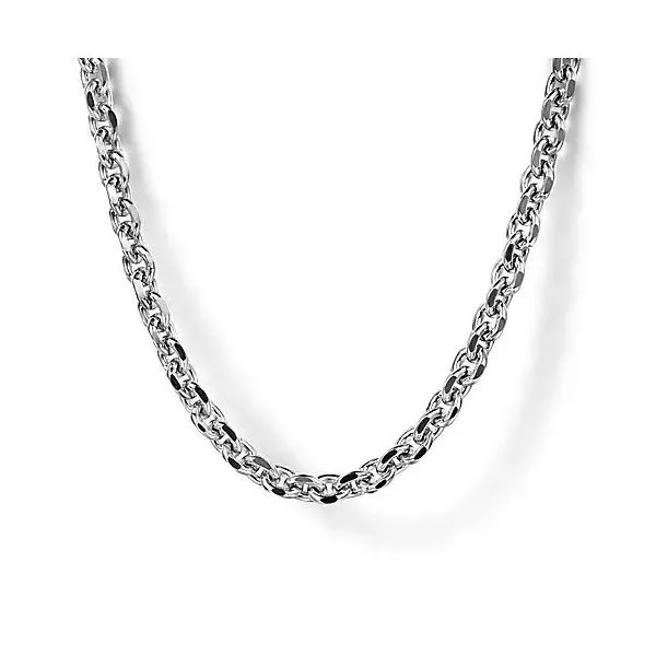 Guys silver sales chain necklace