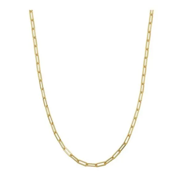 Gold Plated Sterling Silver Paperclip Chain Victoria Jewellers REGINA, SK