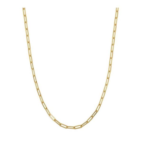 Gold Plated Sterling Silver Paperclip Chain Victoria Jewellers REGINA, SK