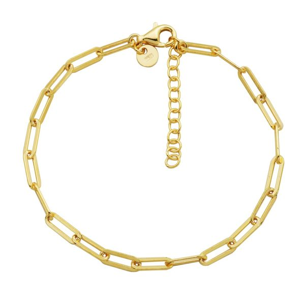 Gold Plated Sterling Silver Paperclip Bracelet Victoria Jewellers REGINA, SK