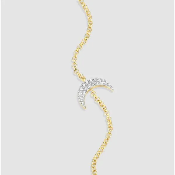 Gold Plated Sterling Silver Moon Lab Grown Diamond Bracelet Image 2 Victoria Jewellers REGINA, SK