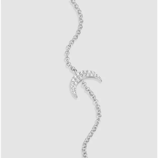 Sterling Silver Moon Lab Grown Diamond Bracelet Image 2 Victoria Jewellers REGINA, SK