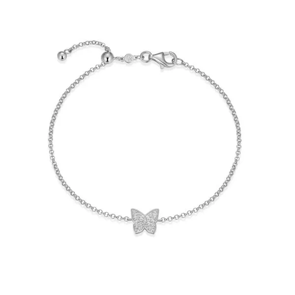 Silver Lab Grown Diamond Butterfly Bracelet Victoria Jewellers REGINA, SK