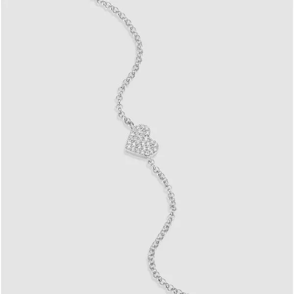 Sterling Silver Heart Lab Grown Diamond Bracelet Image 2 Victoria Jewellers REGINA, SK