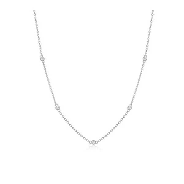 Silver Lab Grown Diamond Necklace Victoria Jewellers REGINA, SK