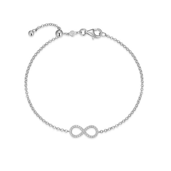 Silver Lab Grown Diamond Infinity Bracelet Victoria Jewellers REGINA, SK