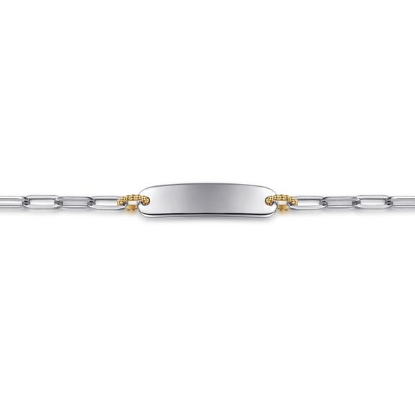 14Kt Yellow Gold and Silver Bar Link Bracelet Image 2 Victoria Jewellers REGINA, SK