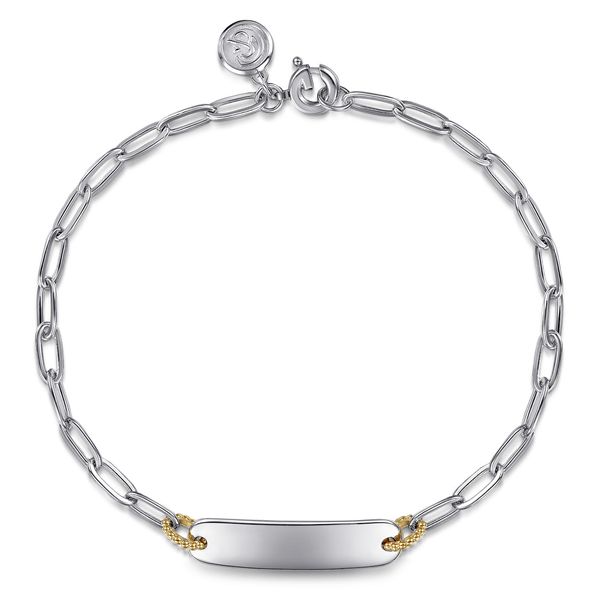 14Kt Yellow Gold and Silver Bar Link Bracelet Victoria Jewellers REGINA, SK