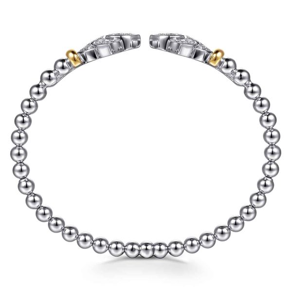 14Kt Yellow Gold and Silver White Sapphire Bracelet Image 2 Victoria Jewellers REGINA, SK