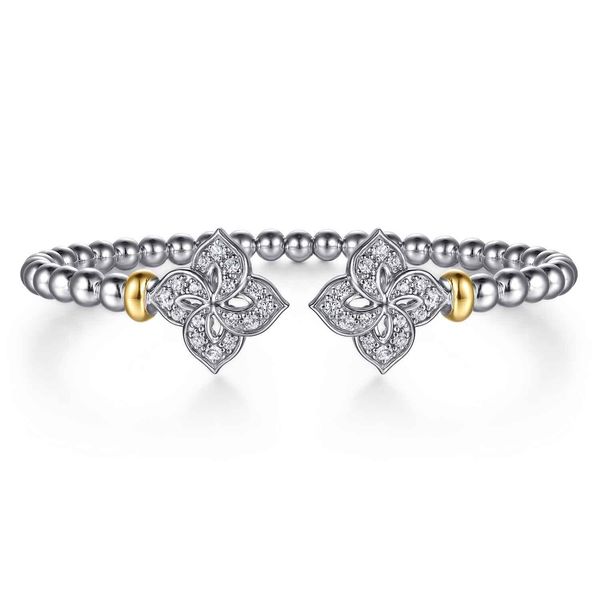 14Kt Yellow Gold and Silver White Sapphire Bracelet Victoria Jewellers REGINA, SK