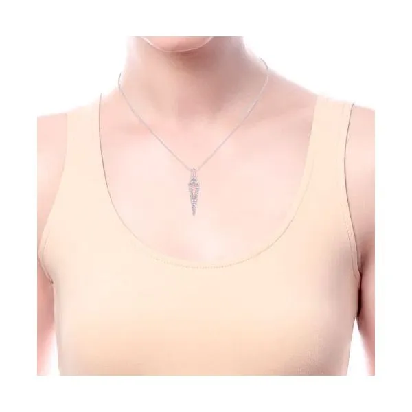 Gabriel & Co White Sapphire Pendant Image 2 Victoria Jewellers REGINA, SK