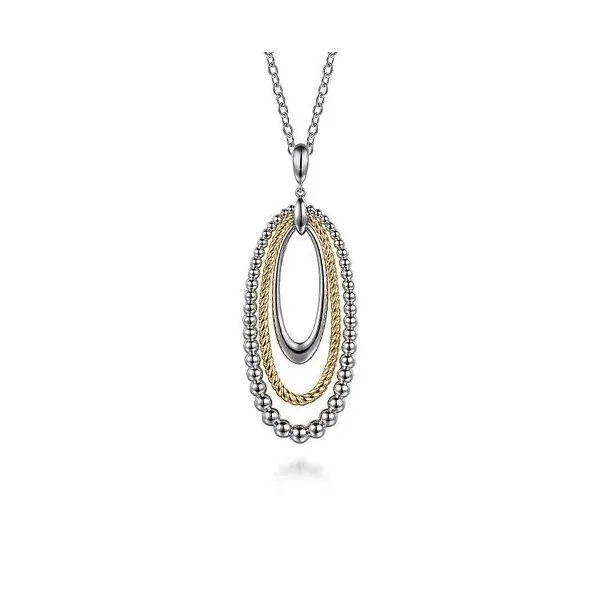 Gabriel & Co Sterling Silver and 14Kt Yellow Gold Pendant Victoria Jewellers REGINA, SK