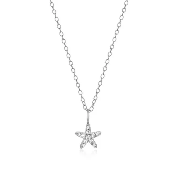 Silver Lab Grown Diamond Starfish Pendant Victoria Jewellers REGINA, SK