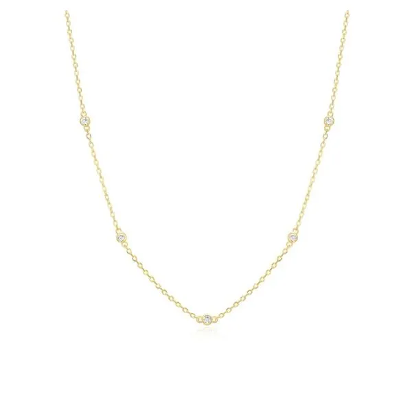 Gold Plated Lab Grown Diamond Necklace Victoria Jewellers REGINA, SK