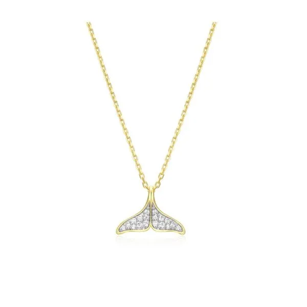 Gold Plated Silver Whale Tale set with Lab Grown Diamonds Victoria Jewellers REGINA, SK