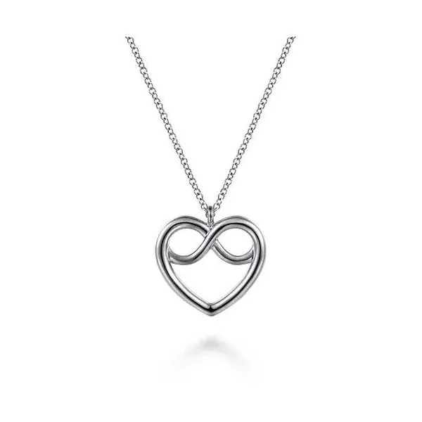 Gabriel & Co Silver Heart and Infinity Pendant Victoria Jewellers REGINA, SK