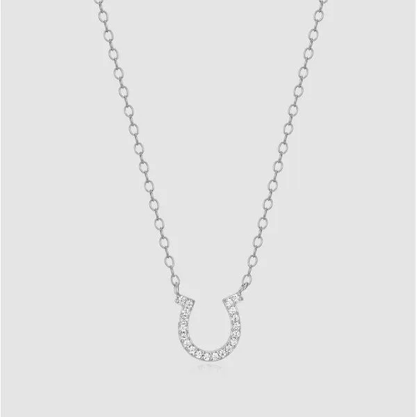 Sterling Silver Horseshoe Lab Grown Diamond Pendant Victoria Jewellers REGINA, SK