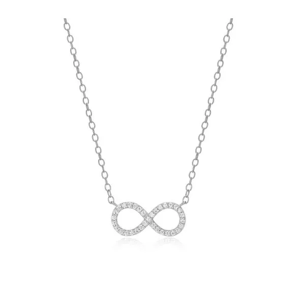 Silver Lab Grown Diamond Infinity Necklace Victoria Jewellers REGINA, SK