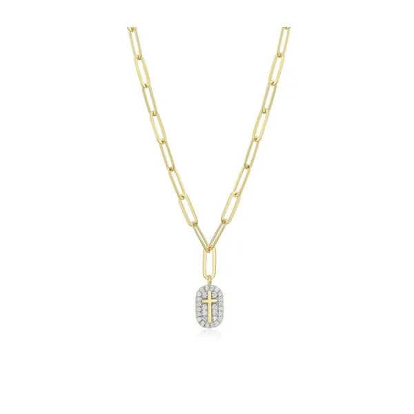 Gold Plated Sterling Silver Lab Grown Diamond Pendant Victoria Jewellers REGINA, SK