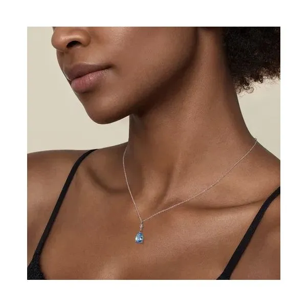 Silver Swiss Blue Topaz Pendant Image 2 Victoria Jewellers REGINA, SK