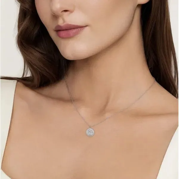 Silver Paw Print Necklace Image 2 Victoria Jewellers REGINA, SK