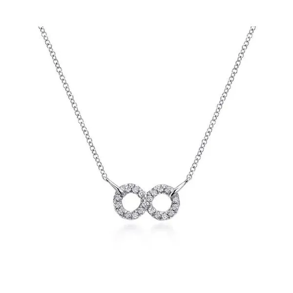 Silver White Sapphire Infinity Necklace Victoria Jewellers REGINA, SK