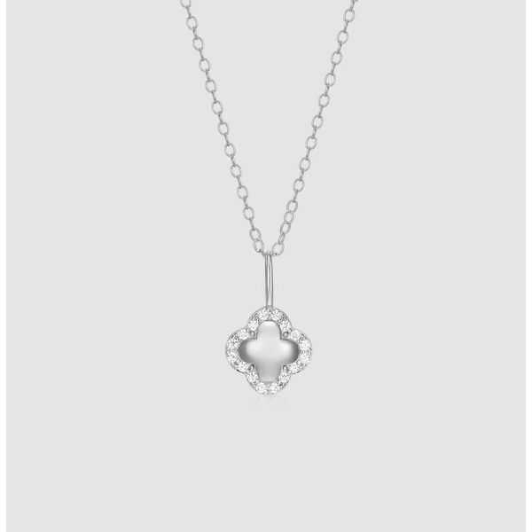 Sterling Silver Clover Lab Grown Diamond Pendant Victoria Jewellers REGINA, SK