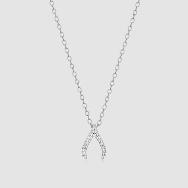 Sterling Silver Wishbone Lab Grown Diamond Pendant Victoria Jewellers REGINA, SK