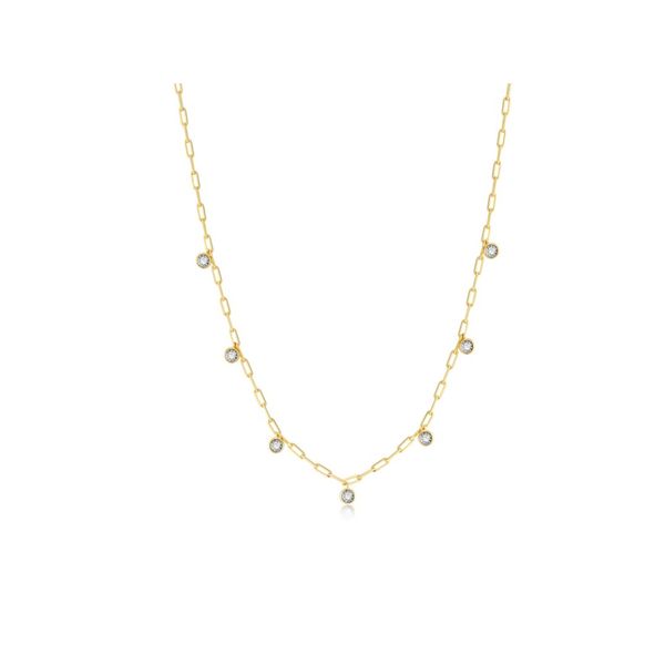 Gold Plated Sterling Silver Lab Grown Diamond Necklace Victoria Jewellers REGINA, SK