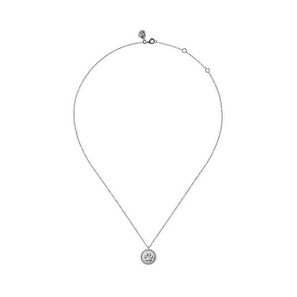 Gabriel & Co Sterling Silver Paw Necklace Image 2 Victoria Jewellers REGINA, SK