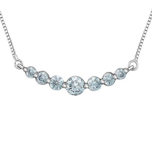 Sterling Silver Curved Bar Necklace with Lab Grown Diamonds Victoria Jewellers REGINA, SK