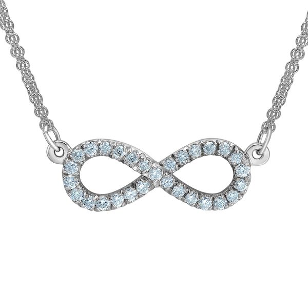 Sterling Silver Infinity Lab Grown Diamond Necklace Victoria Jewellers REGINA, SK