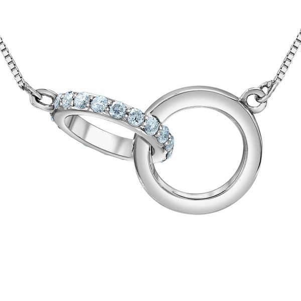 Sterling Silver Interlocking Circle Necklace with Lab Grown Diamonds Victoria Jewellers REGINA, SK