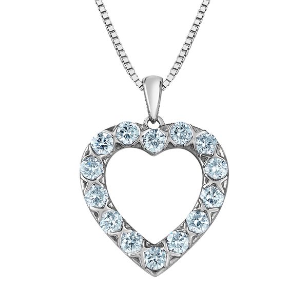 Sterling Silver Heart Pendant set with Lab Grown Diamonds Victoria Jewellers REGINA, SK