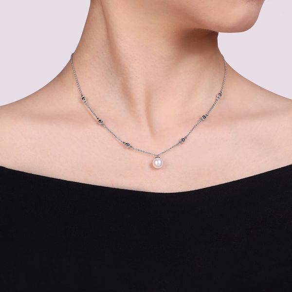 Silver Pearl Necklace Image 3 Victoria Jewellers REGINA, SK