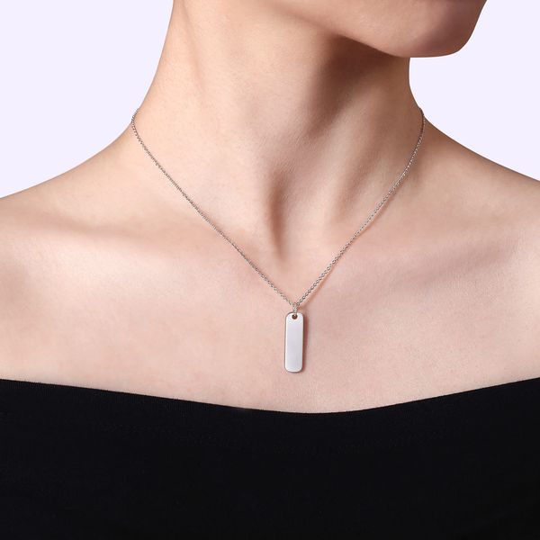 Silver Long Charm Pendant Necklace Image 3 Victoria Jewellers REGINA, SK
