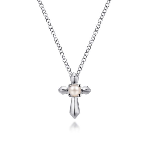 Silver Pearl Cross Pendant Victoria Jewellers REGINA, SK