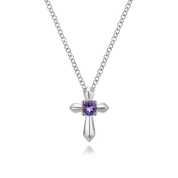 Silver Amethyst Cross Pendant Victoria Jewellers REGINA, SK