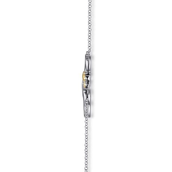 14Kt Yellow Gold and Sterling Silver Heart Infintiy Necklace Image 3 Victoria Jewellers REGINA, SK