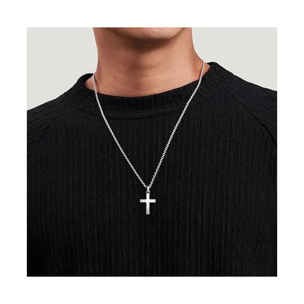 Gabriel & Co Sterling Silver Cross Pendant Image 3 Victoria Jewellers REGINA, SK