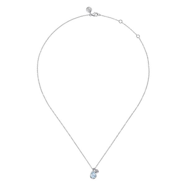 Sterling Silver Aquamarine Pendant Image 2 Victoria Jewellers REGINA, SK