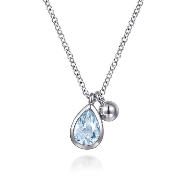 Sterling Silver Aquamarine Pendant Victoria Jewellers REGINA, SK