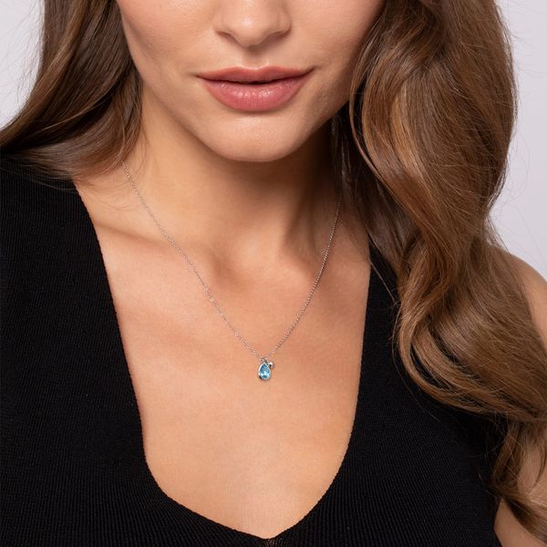 Sterling Silver Blue Topaz Pendant Image 3 Victoria Jewellers REGINA, SK