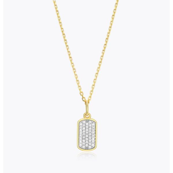 Gold Plated Silver Pendant set with Lab Grown Diamonds Victoria Jewellers REGINA, SK