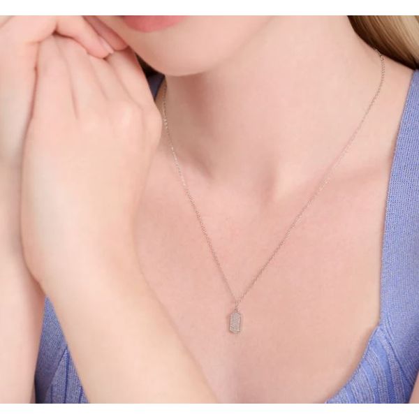 Silver Pendant set with Lab Grown Diamonds Image 2 Victoria Jewellers REGINA, SK