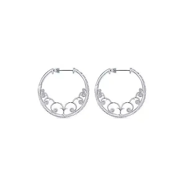 Silver Hoop Earrings Image 2 Victoria Jewellers REGINA, SK
