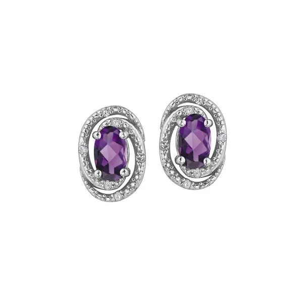Amethyst & Diamond Earrings Victoria Jewellers REGINA, SK